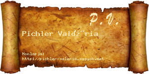 Pichler Valéria névjegykártya